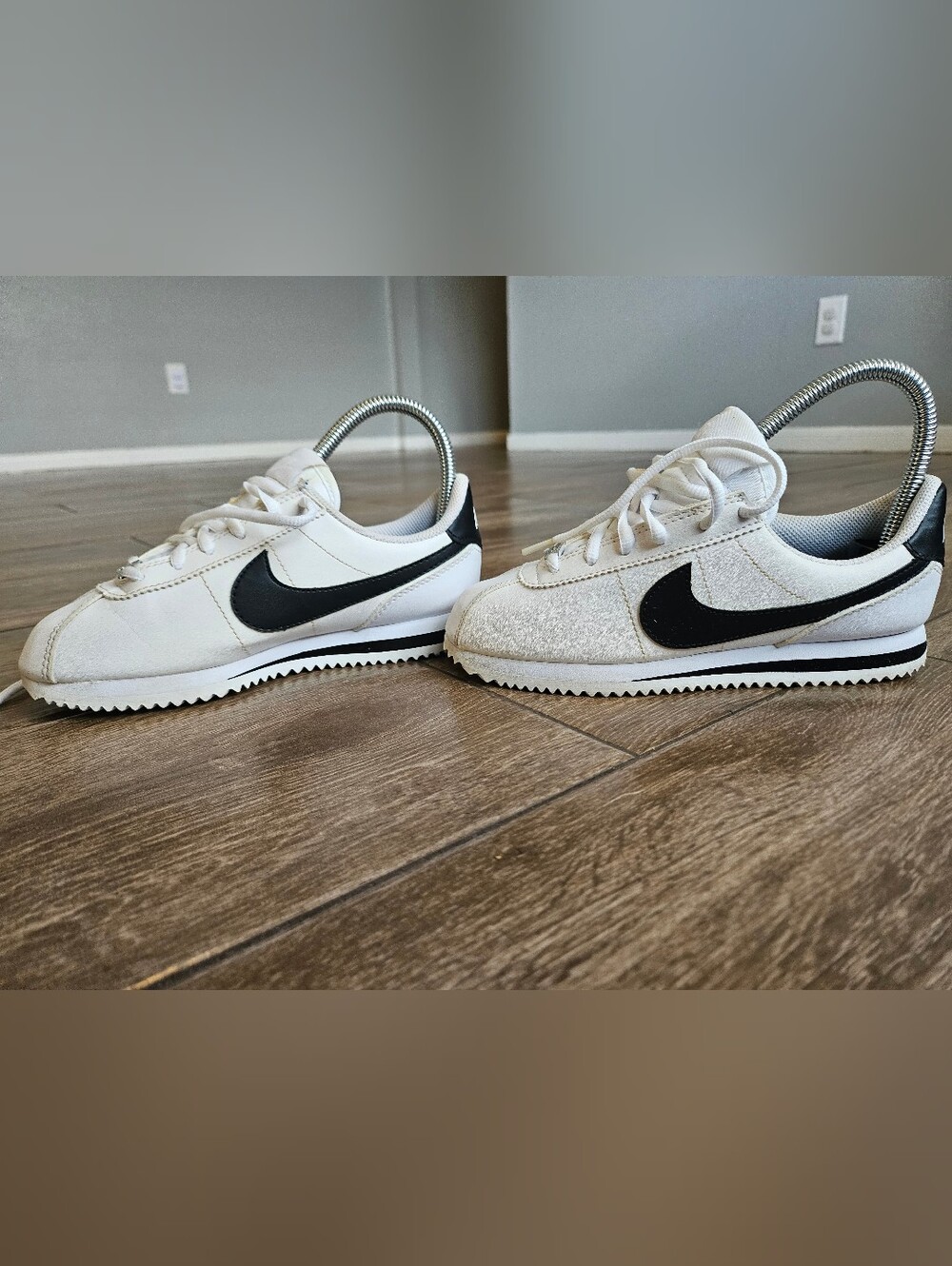 Nike Kids' Classic Cortez Shoes in White/Black